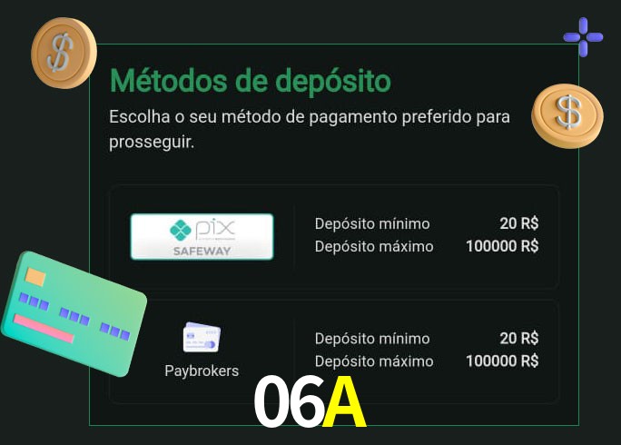 O cassino 06A oferece uma grande variedade de métodos de pagamento